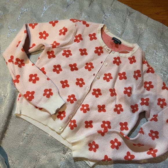 Wild Fable Pink Cardigan with Red Floral Design - Picture 2 of 11